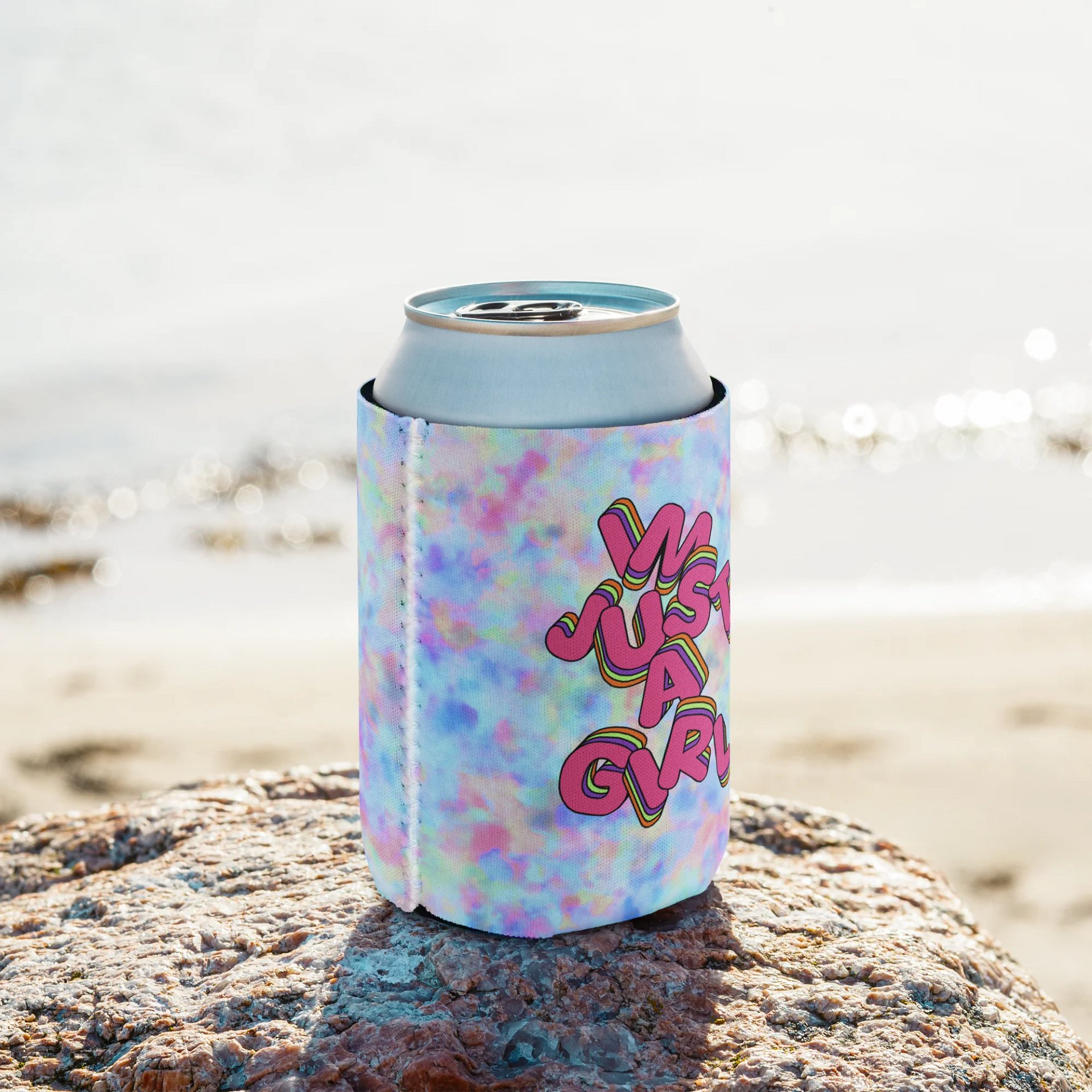 I'm just a girl Pastel Tie-Dye Coozie product image (8)