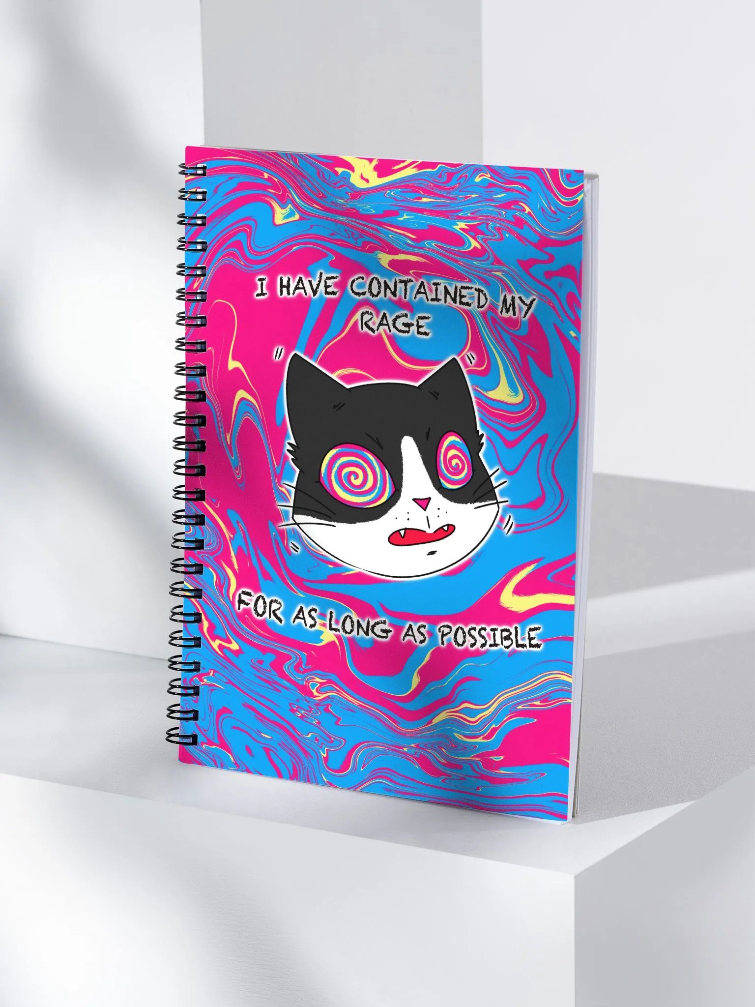 Rage Cat Spiral Notebook product image (1)