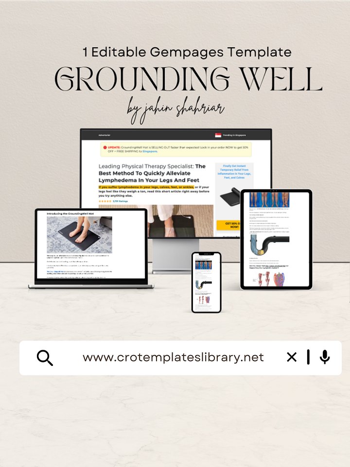 GroundingWell Gempages Advertorial Template product image (1)