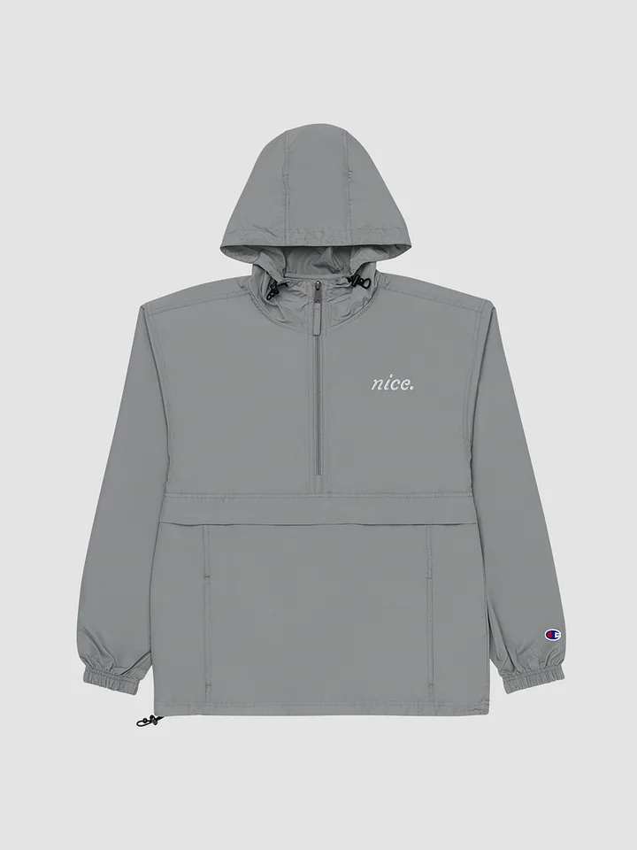 Nice. X Champion Windbreaker (White on Grey) product image (1)