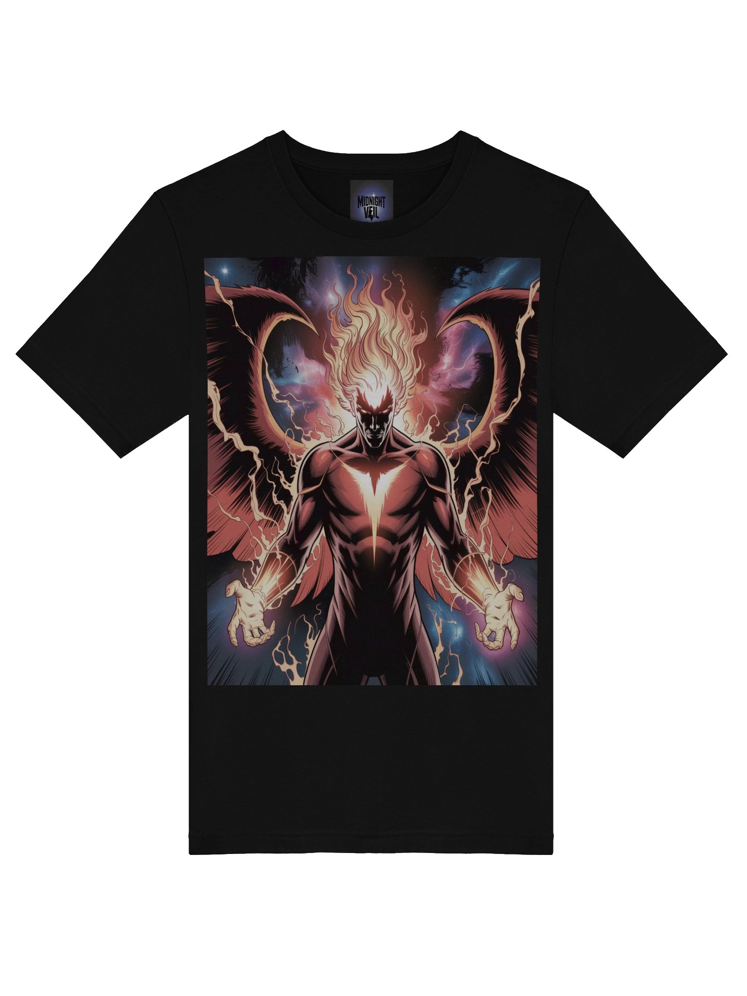 Dark Phoenix Cosmic Fury Supersoft T-Shirt – Inferno Wing Eclipse product image (7)