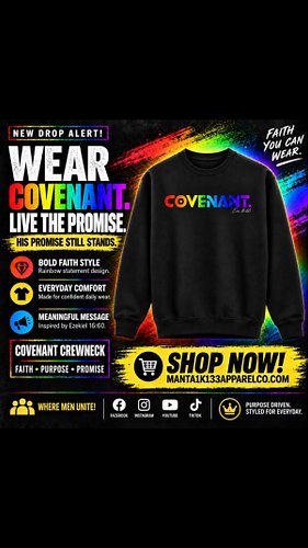 🌈 COVENANT. — HIS PROMISE STILL STANDS

God’s promises don’t expire. The COVENANT Rainbow Faith Statement Sweatshirt is more ...