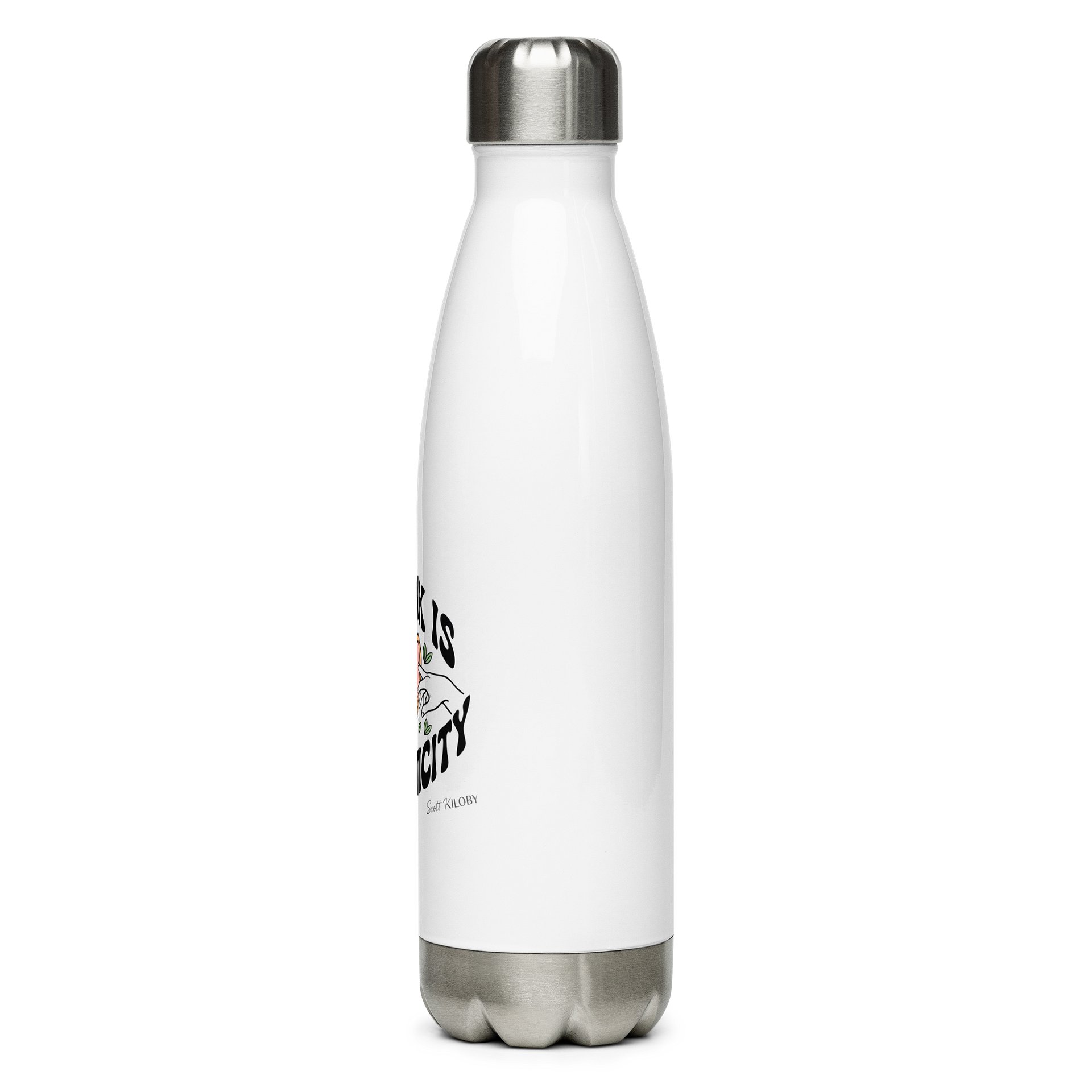 “My Kink Is Authenticity” White Stainless Steel Water Bottle product image (3)