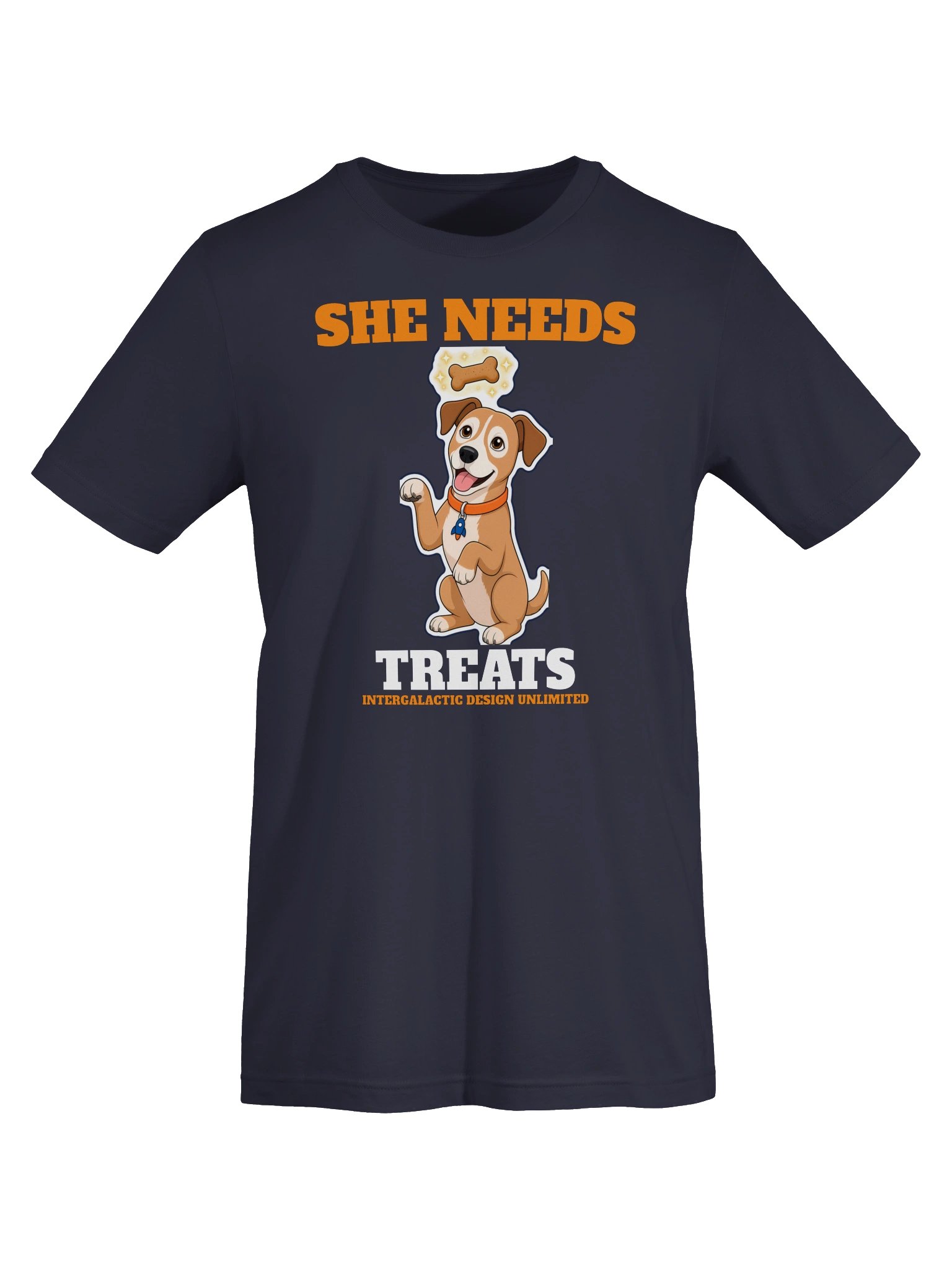 Lucy: She Needs Treats Dog Tee (Navy) product image (5)
