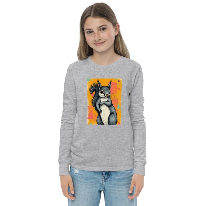 Whimsical Squirrel Adventure Long Sleeve Tee product image (1)