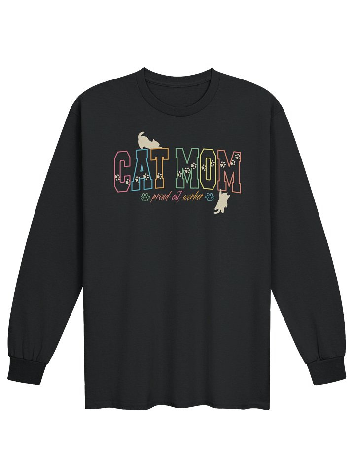 Cat Mom (proud cat worker) 2 - Unisex Adult Long Sleeve T-shirt product image (7)