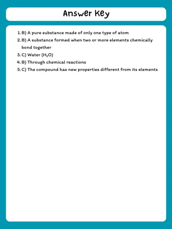 Elements and Compounds Reading Comprehension Passage & Questions product image (3)