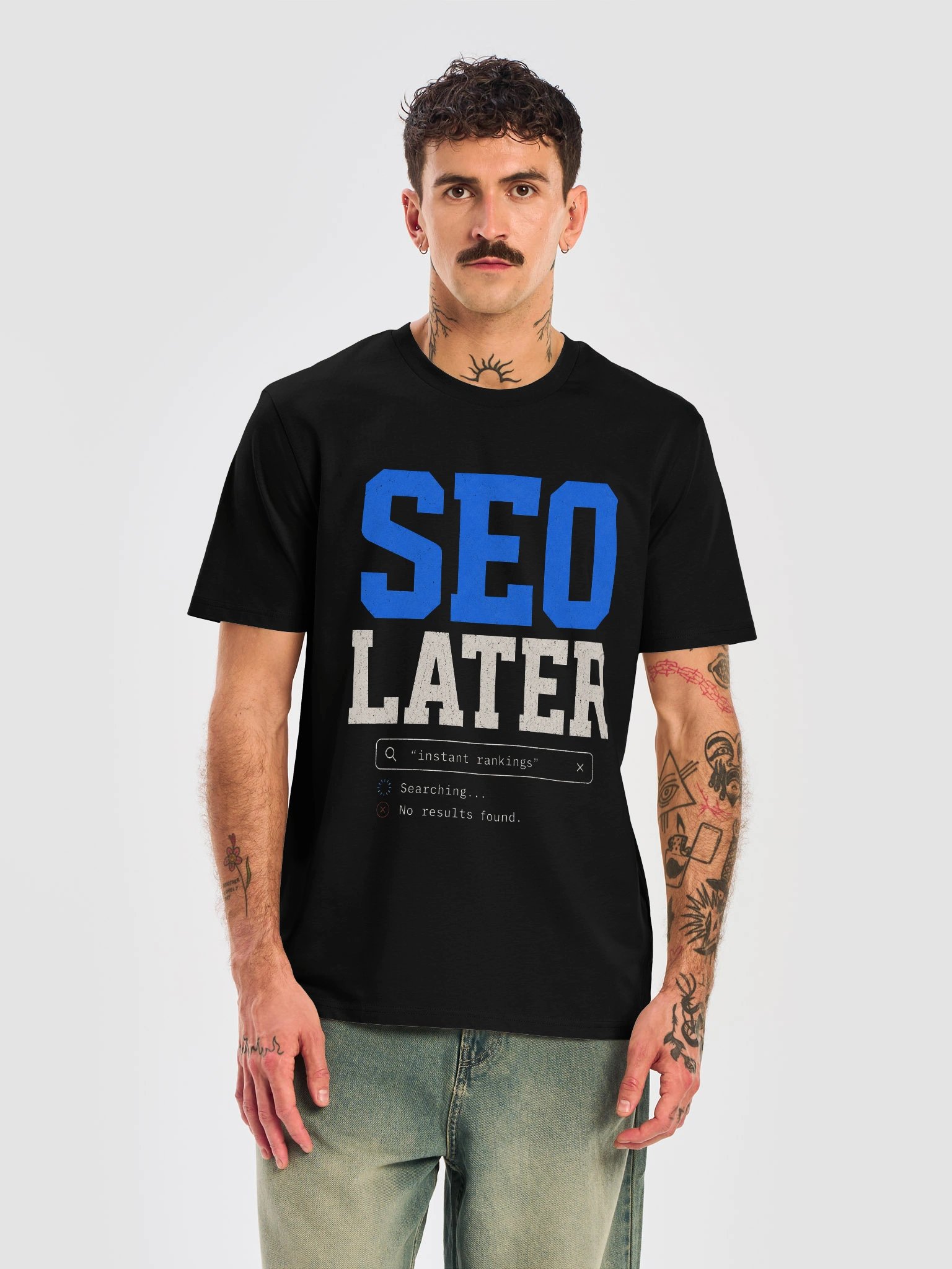 "SEO Later" Tee – Funny SEO Shirt | Varsity Search Bar Design product image (42)