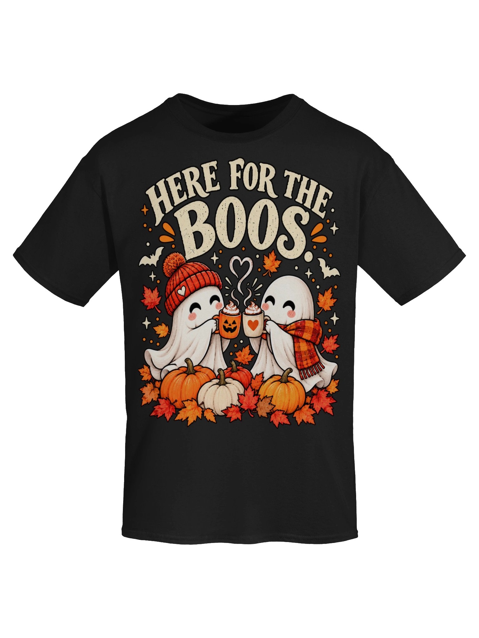 Here for the Boos — Cute Ghost Halloween Tee product image (3)