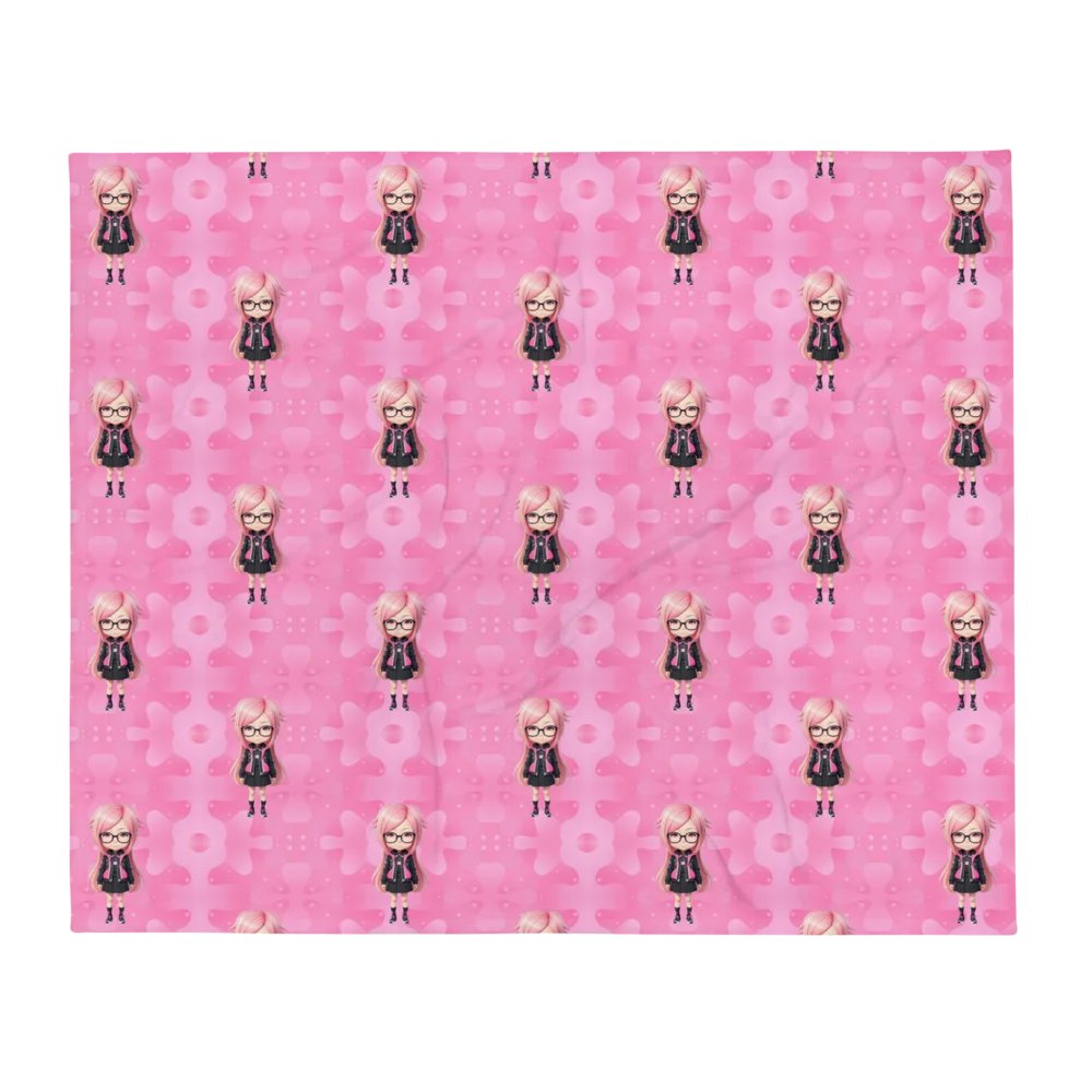 (PINK CHIBI) K Throw Blanket product image (1)