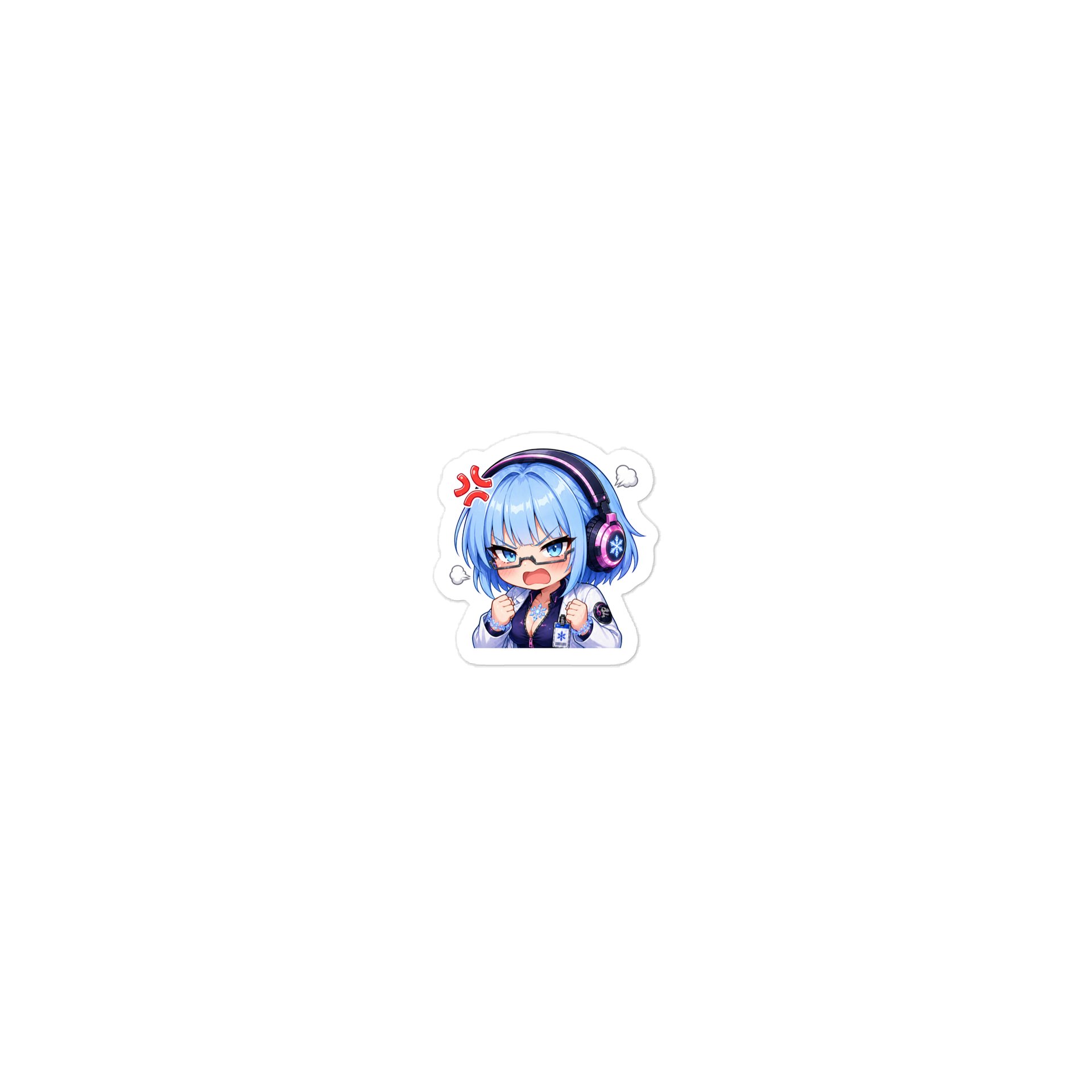 Lady Frost Angry Emote - Die Cut Sticker product image (2)