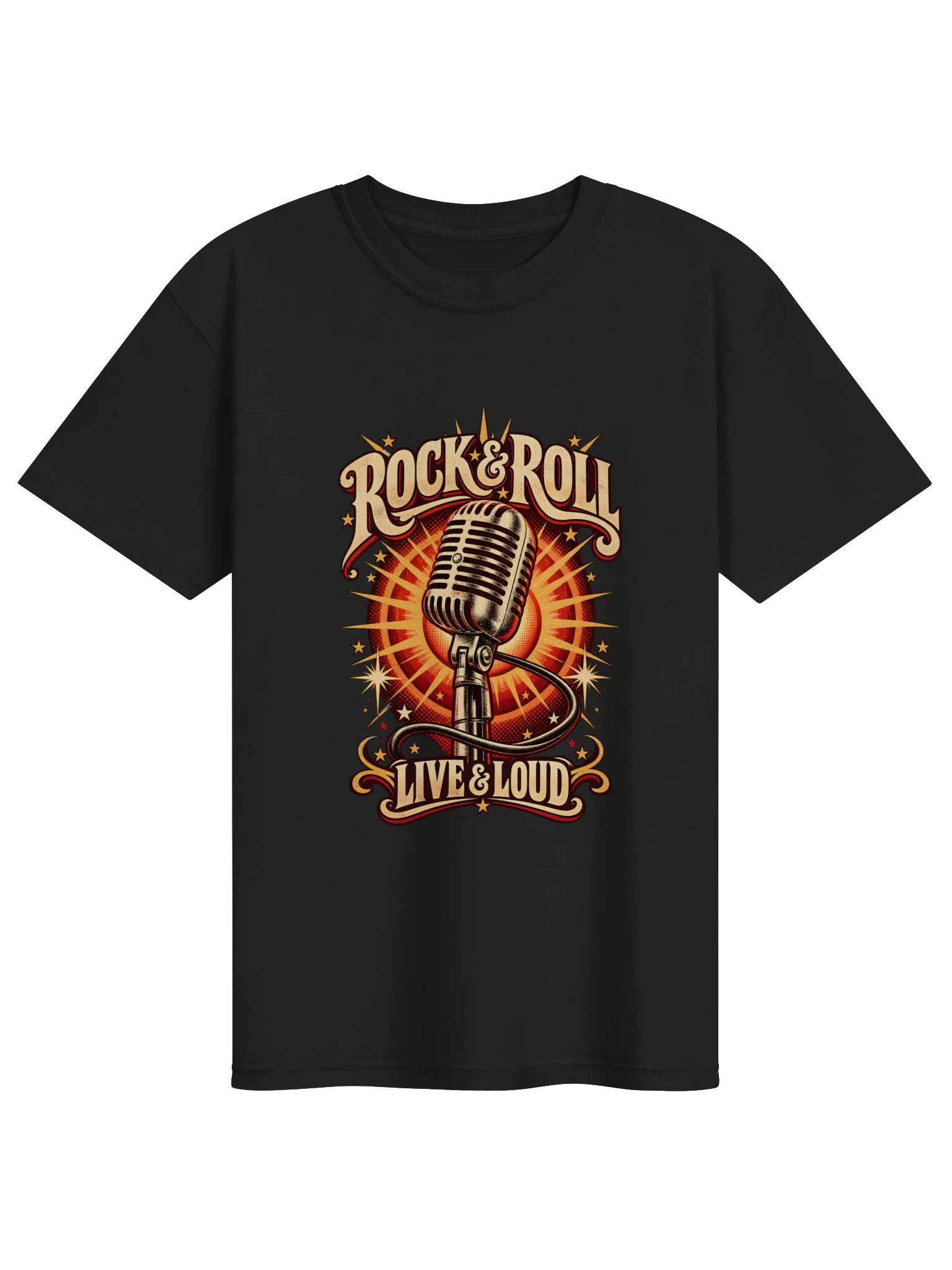 Rock & Roll Live & Loud Retro Tee product image (1)