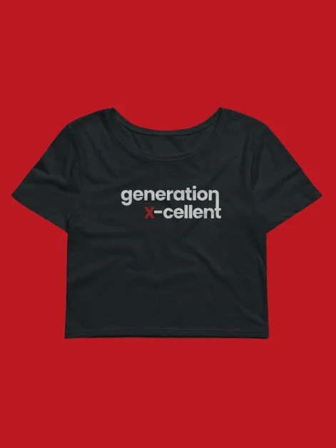 Generation X-cellent Crop Top for Gen X-ers product image (1)