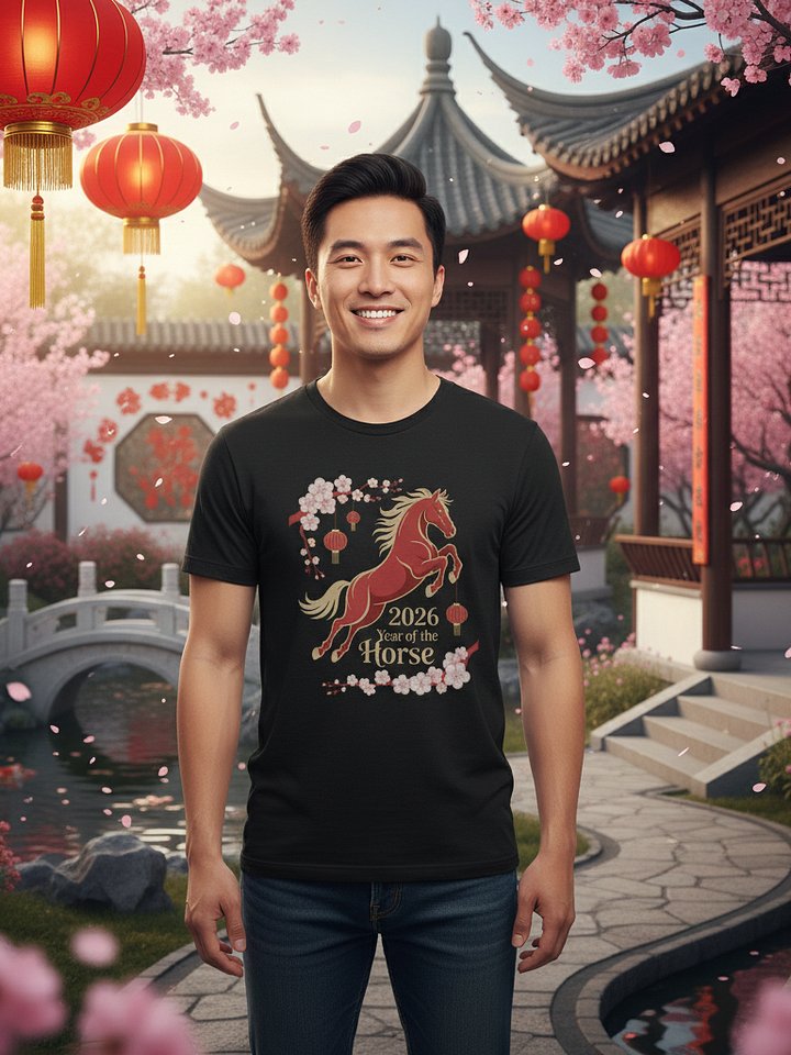 Cherry Blossom Horse Oversized Tee product image (1)