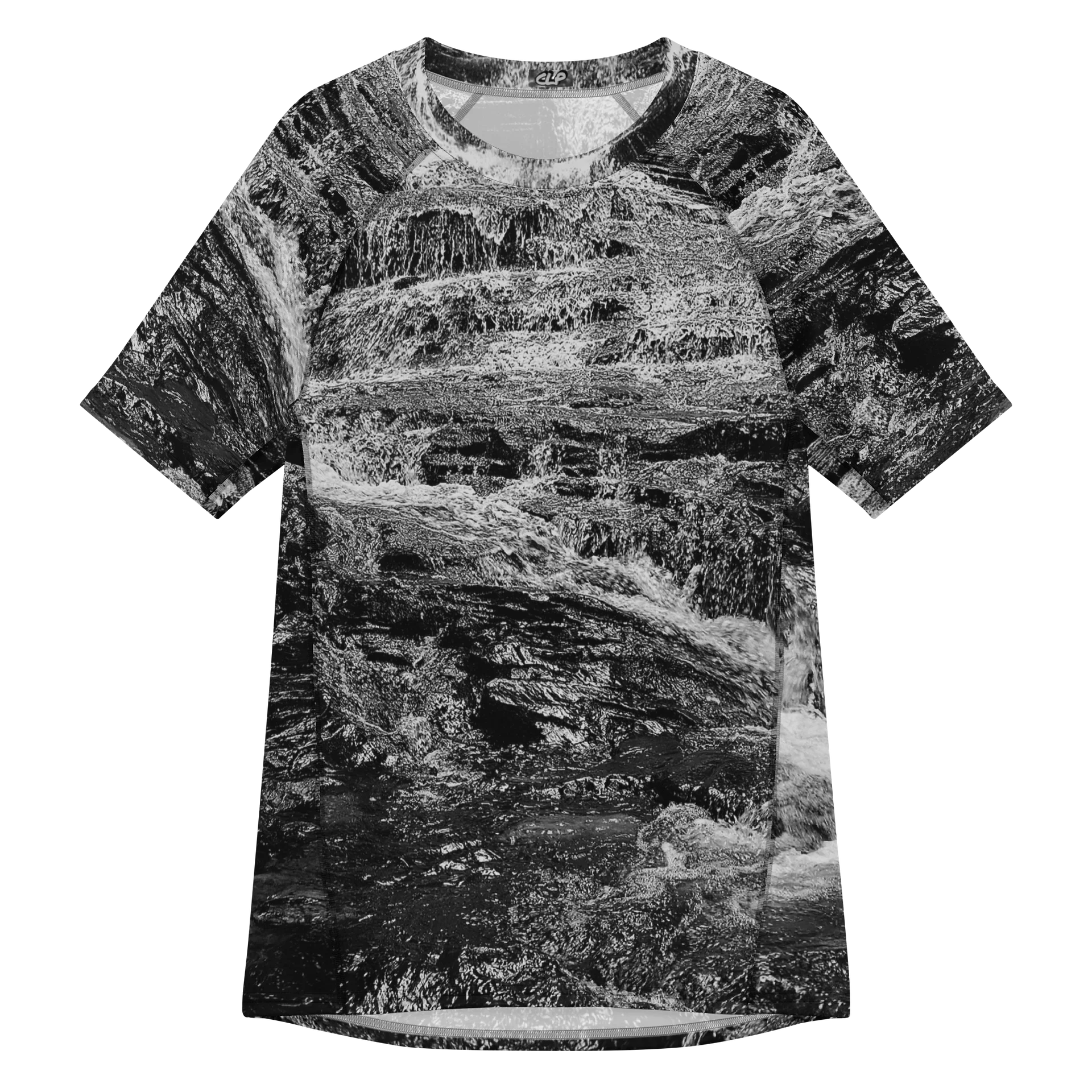 Cascades In Black Men's Short Sleeve Rash Guard product image (1)