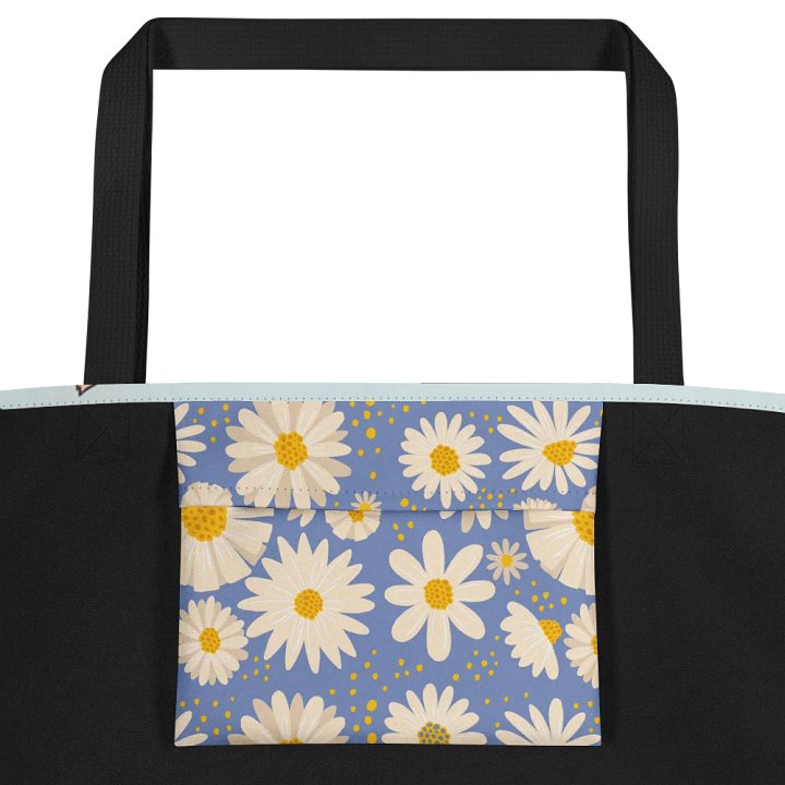 Large Tote Bag w/ Pocket-Purrfect Morning Brew (Catgirl Edition) product image (2)