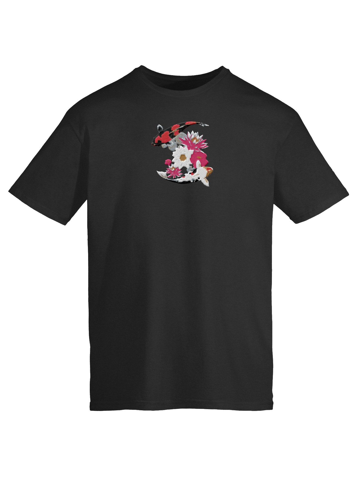 Koi & Sakura Embroidered T-Shirt product image (79)