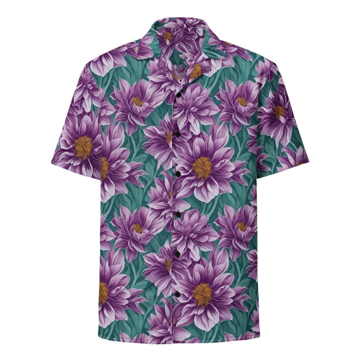 Floral Pattern Dhalia Flowers Hawaiian Shirt product image (1)