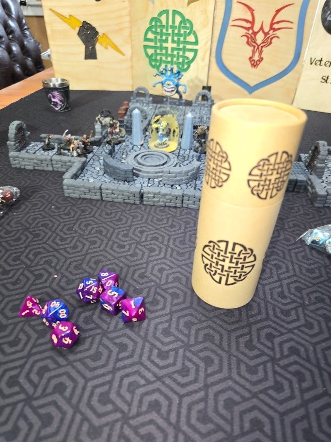 Dara Knot Dice Tube with set of dice. product image (2)