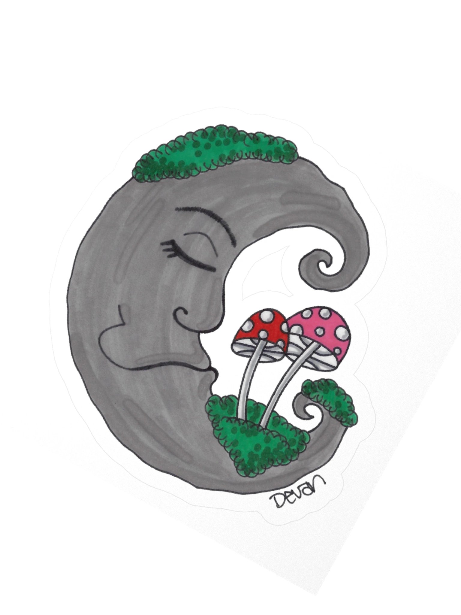 Mushroom Moon Sticker product image (2)