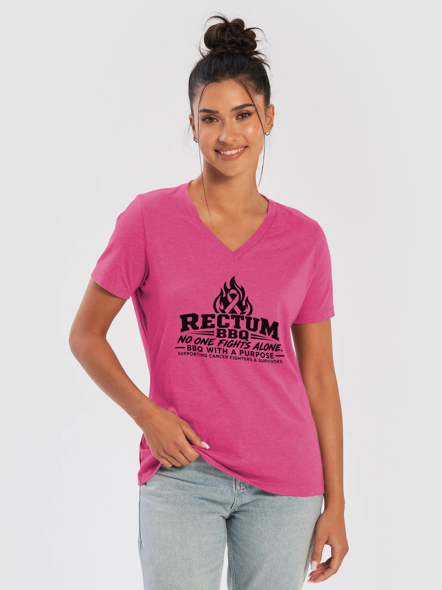 No one fights alone Women's V-neck product image (9)