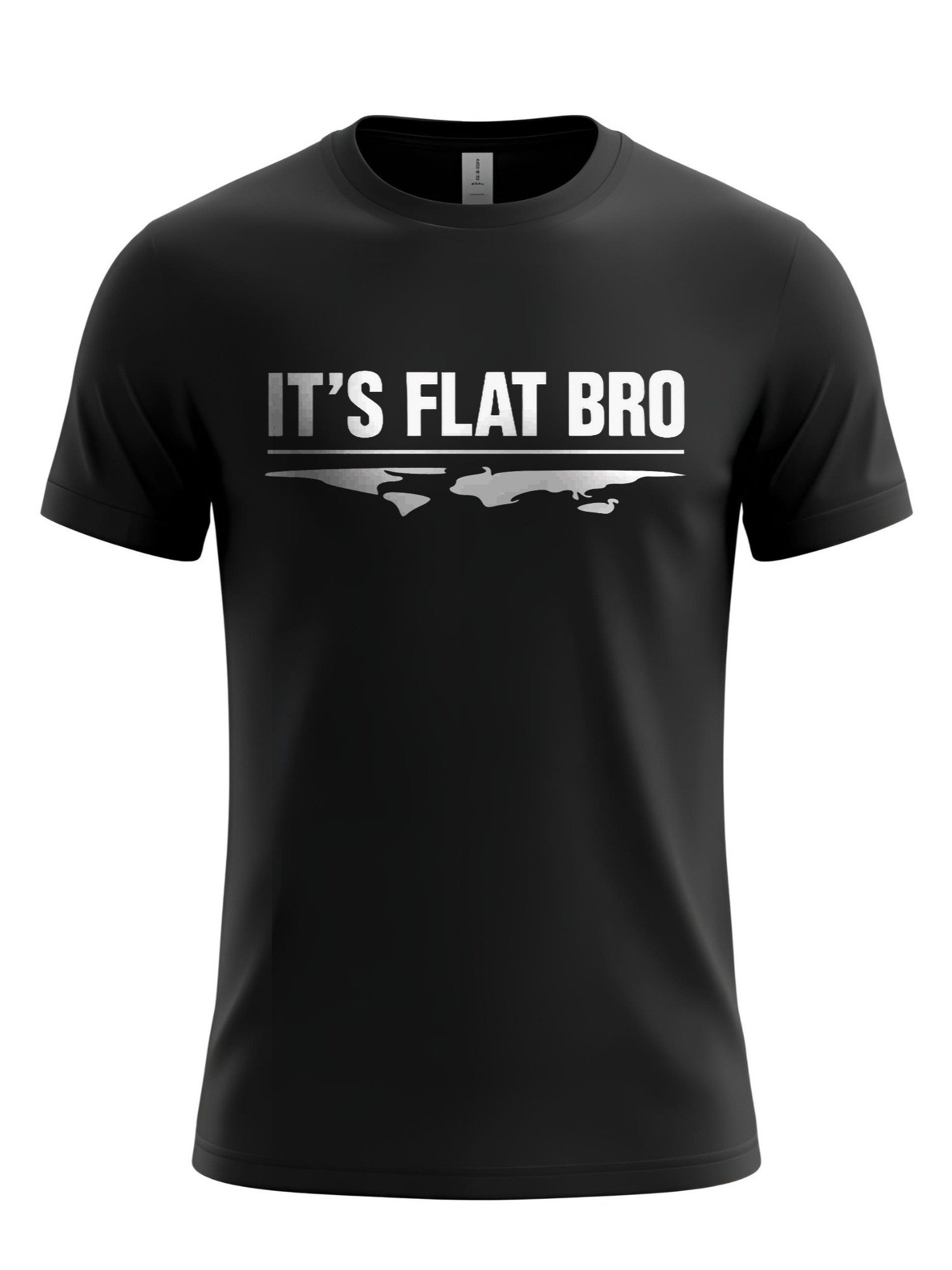 IT'S FLAT BRO T-Shirt - Funny Flat Earth Tee, Conspiracy Theory Apparel, Humorous Science Gift, Unique Statement Shirt product image (1)