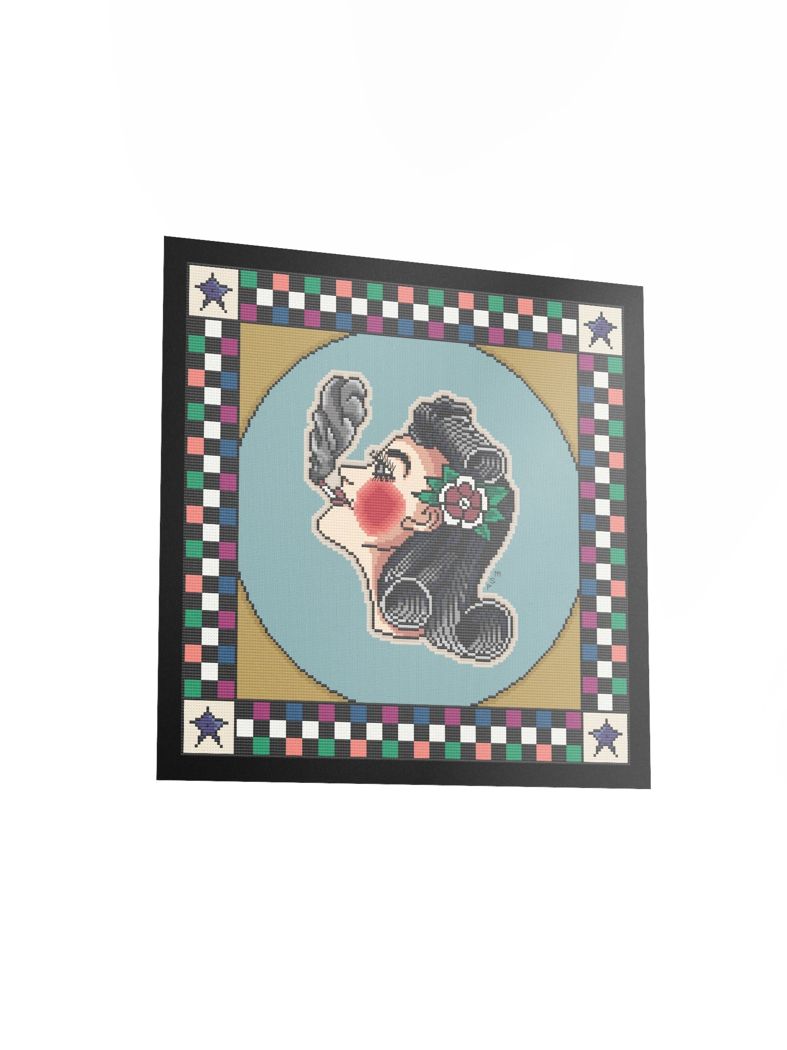 Bert Grimm Smoking Lady with Folk Art Frame Print product image (4)