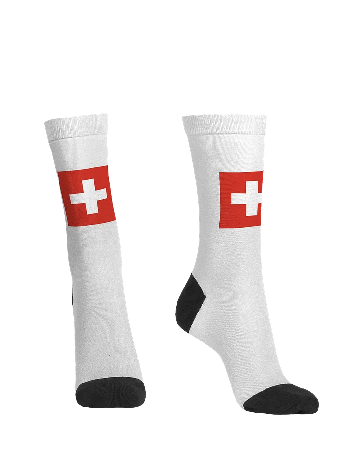 Swiss Flag Crew Socks 🇨🇭 | Switzerland Travel Edition product image (2)