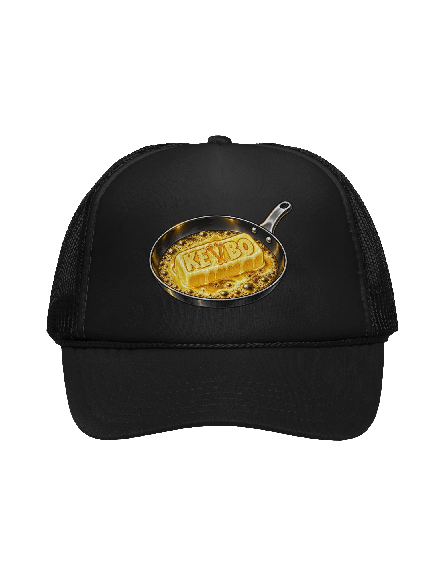 KEVBO X BUTTER "Sizzling Butter" Black FOAM Trucker Snapback Hat product image (1)