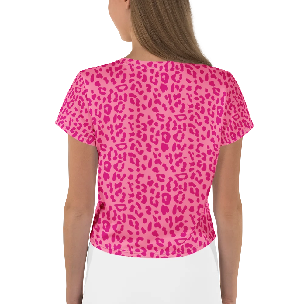 Jesus Never Fails Pink Leopard Print Crop Top product image (6)