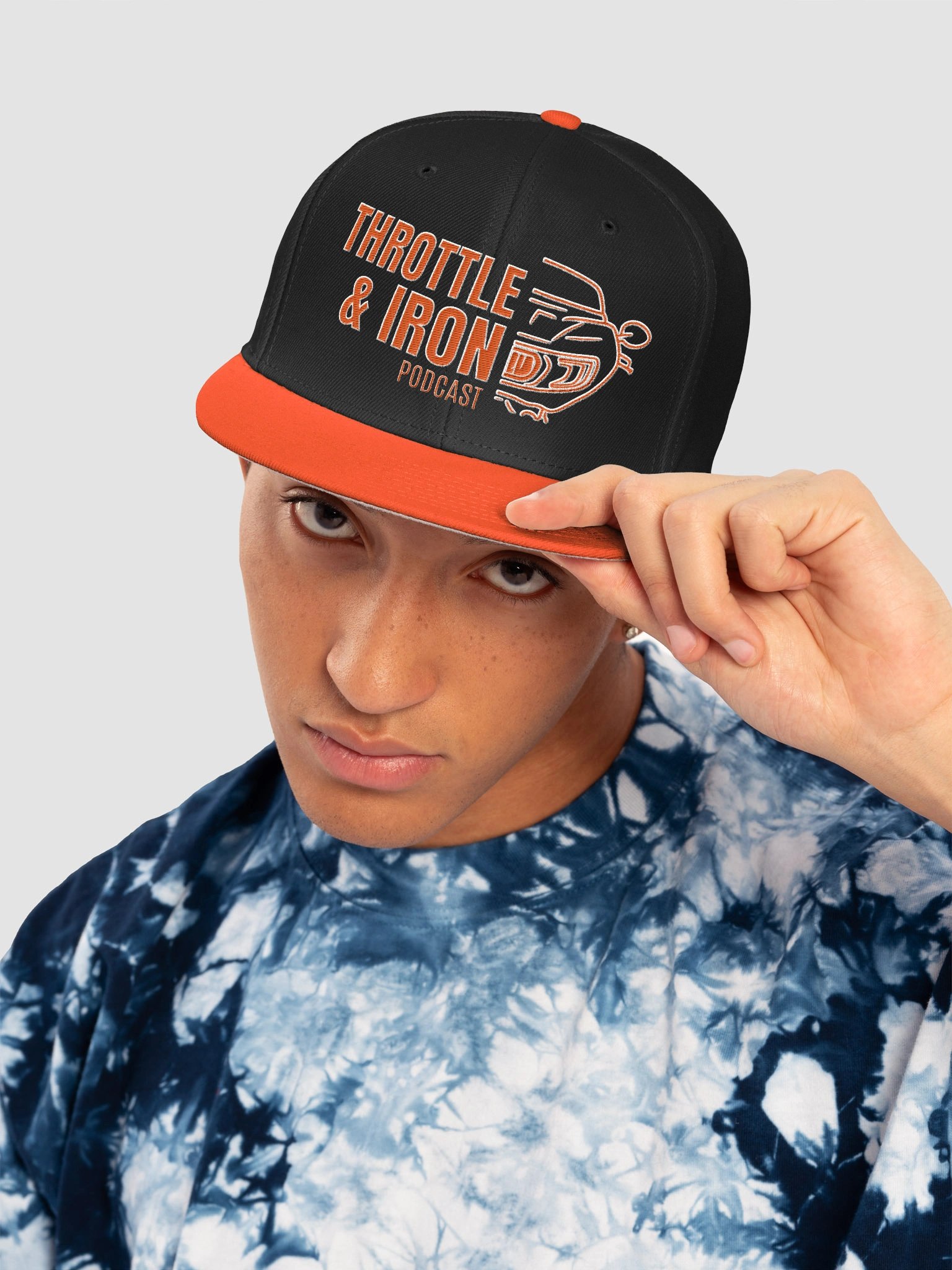Throttle & Iron Podcast (IMC) Embroidered Snapback Hat product image (22)