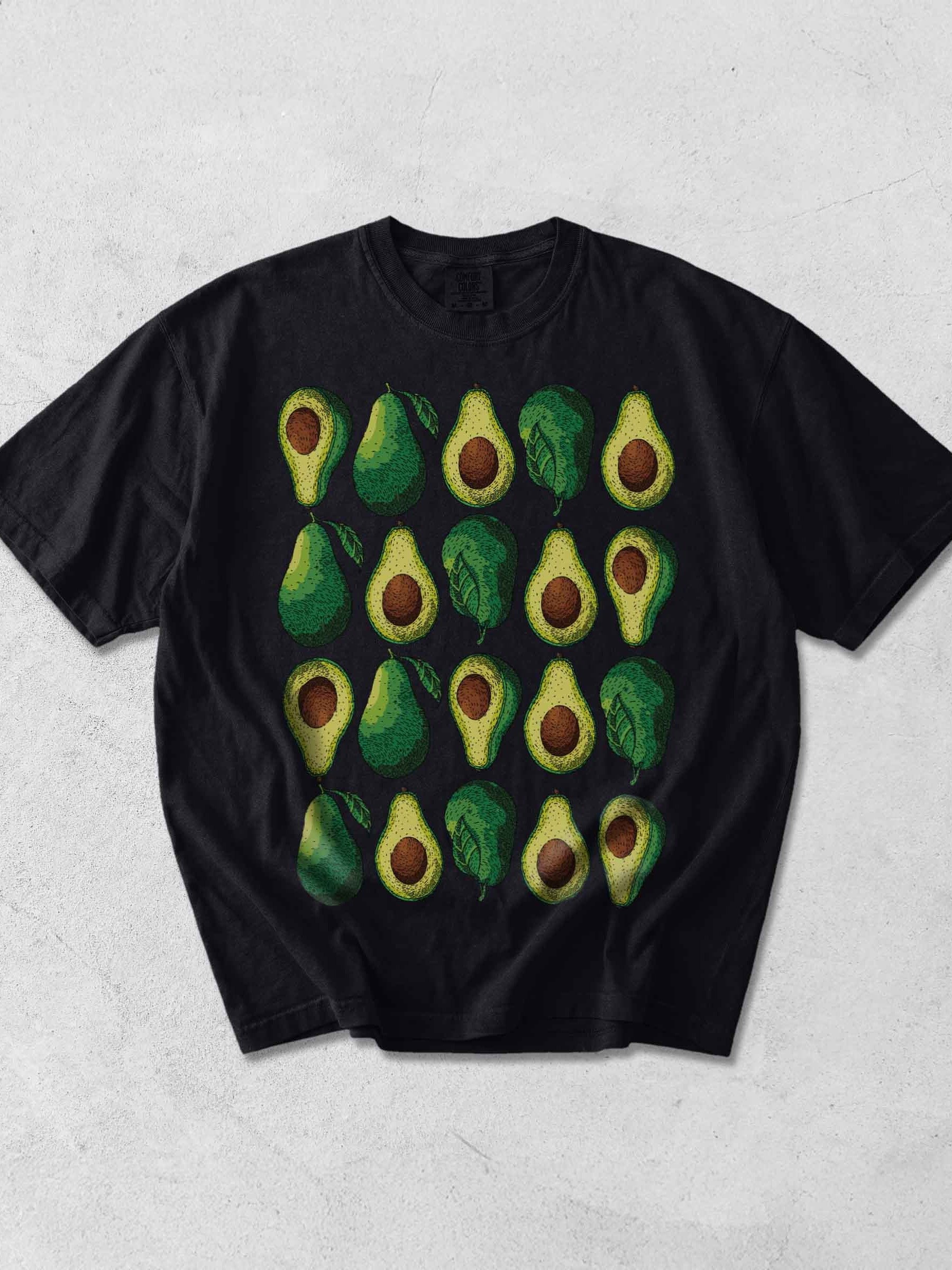 Avocado Pattern Shirt – Cute Aesthetic Fruit Graphic Tee for Food Lovers product image (1)