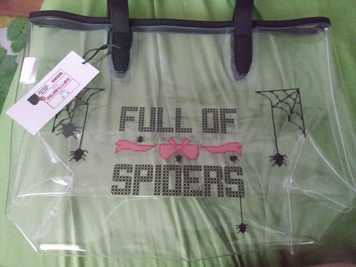 Full of Spiders clear tote product image (2)
