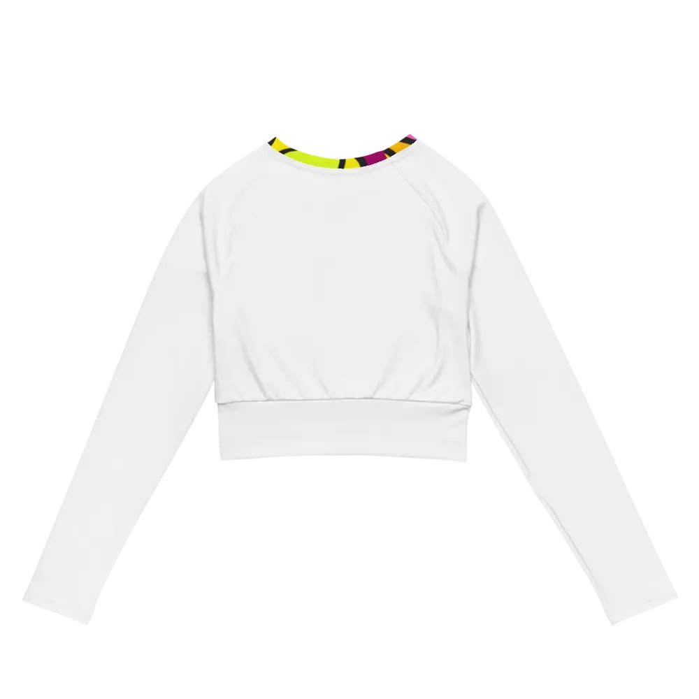 Vibrant Swirls Recycled Crop Top - Wave at Sunset product image (5)