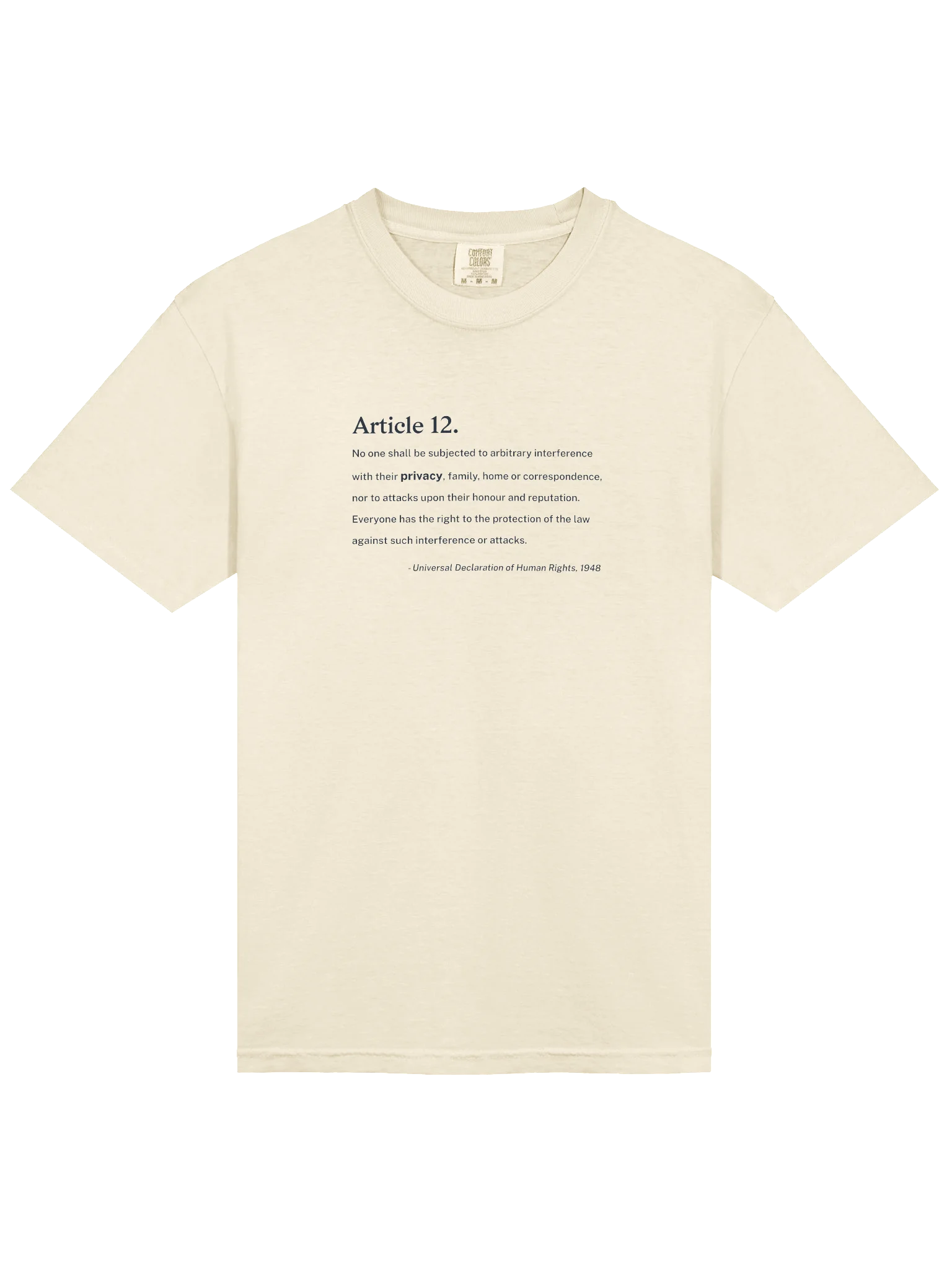 Article 12 - Heavyweight T-Shirt (Comfort Colors) product image (1)