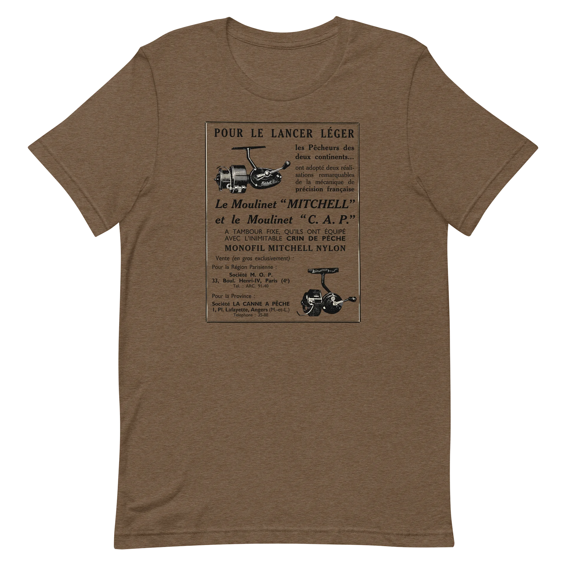 French 1950s Mitchell Reel Advert T-Shirt product image (20)