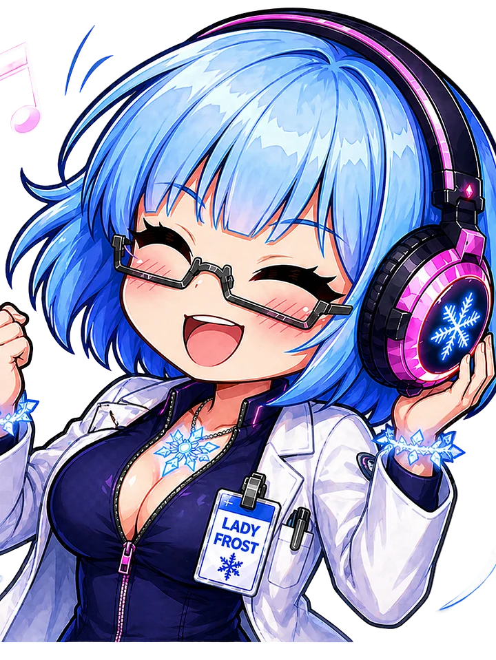 Lady Frost Music Emote - Die Cut Sticker product image (1)