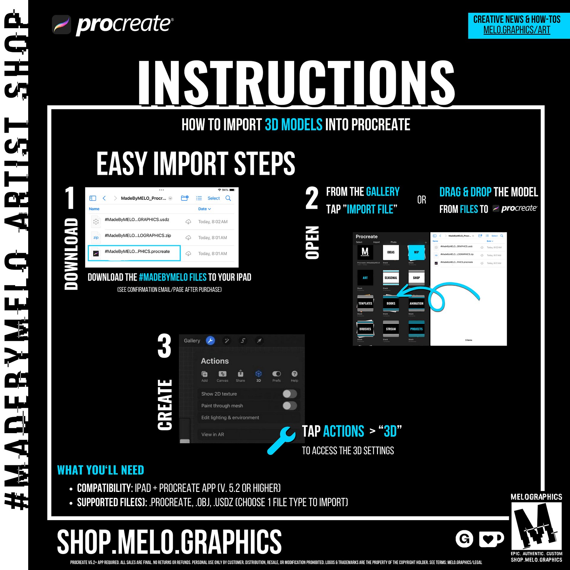 Procreate 3D Model: Ceramic Mug | #MadeByMELO product image (6)