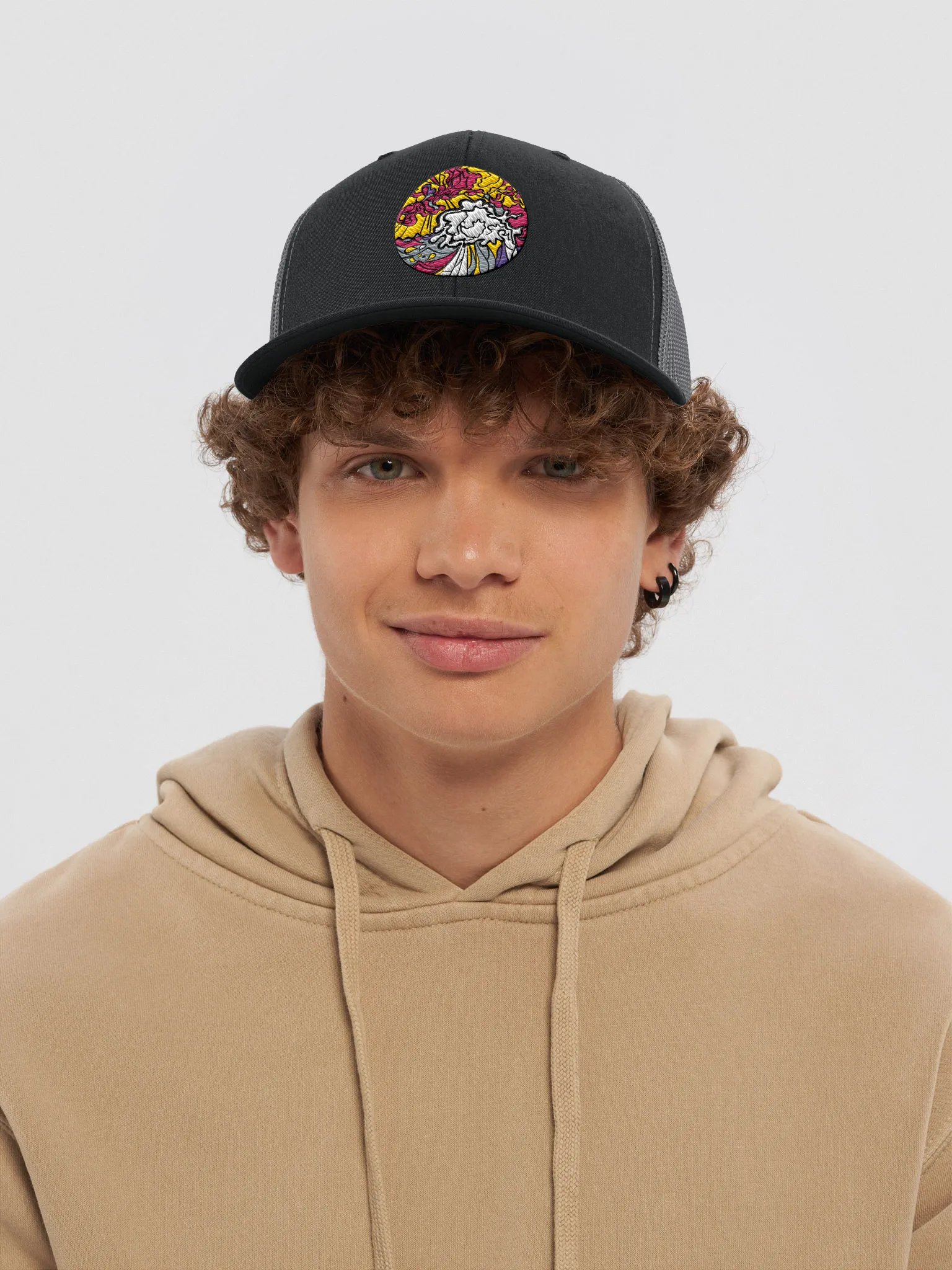 Vibrant Swirls Snapback Hat - Wave at Sunset product image (40)