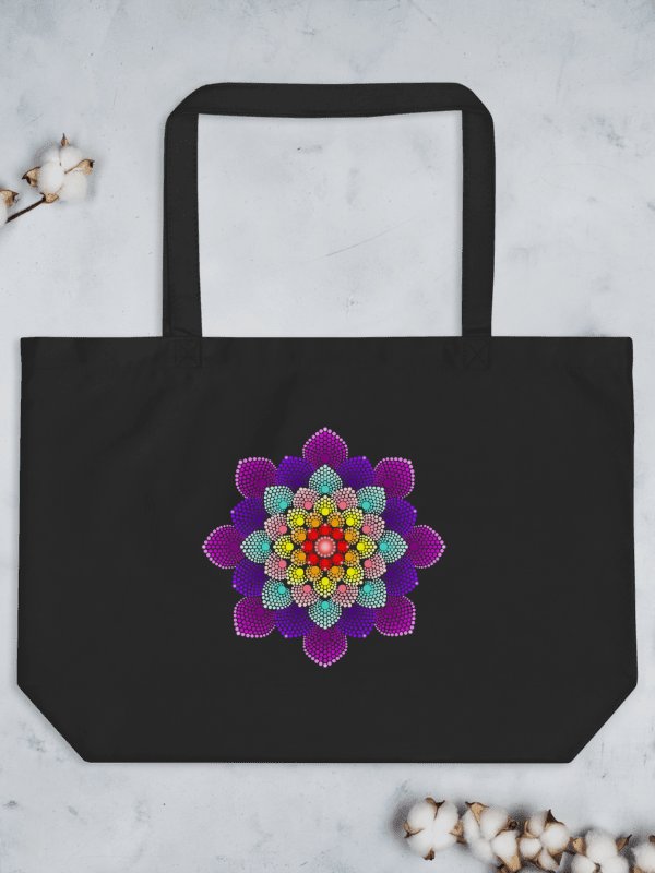 Colorful Dot Mandala Organic Cotton Tote product image (3)