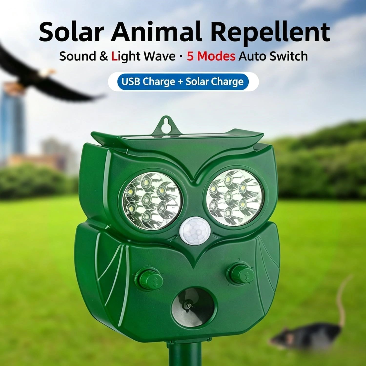 Solar-Powered Ultrasonic Animal Repeller product image (3)