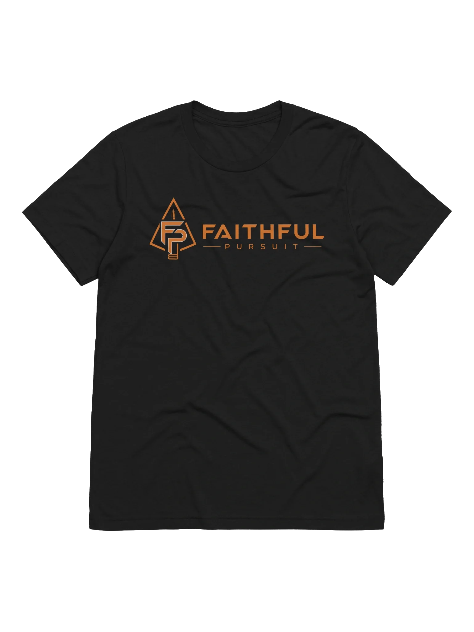 Faithful Pursuit™ | Signature Logo Performance Tee – Solid Black Triblend