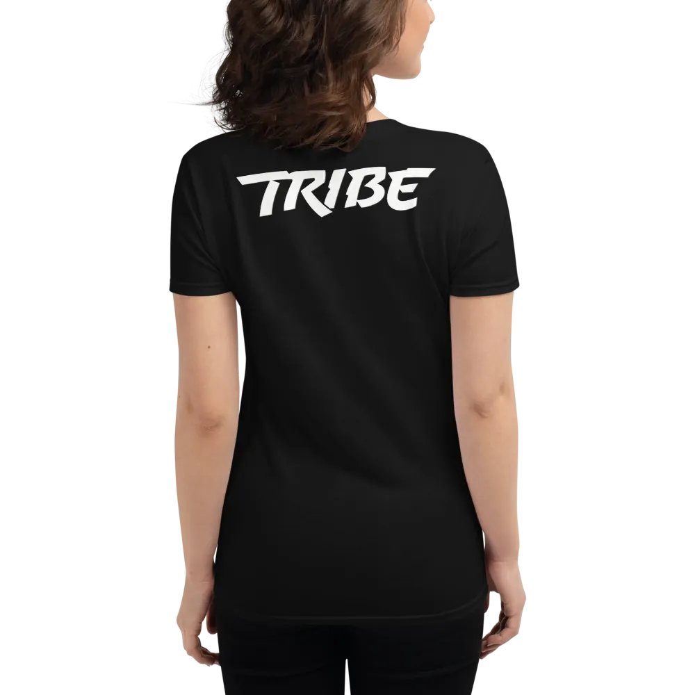 Women's Paint Splat Headphones Front | Tribe Back Print Gildan Middleweight T-Shirt product image (3)