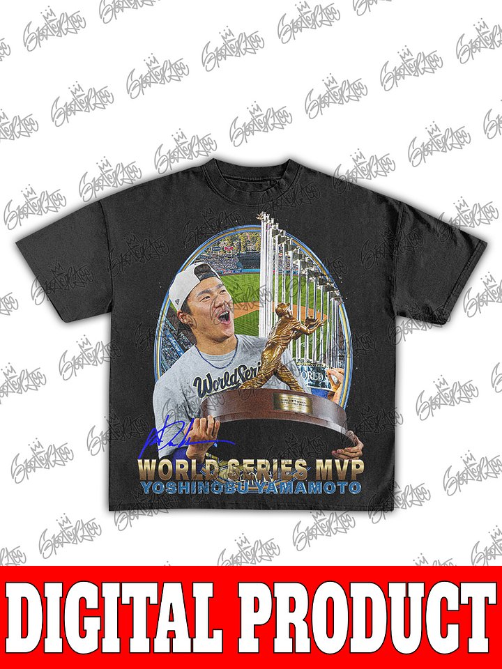 World Series MVP Yoshinobu Yamamoto Vintage Bootleg Digital Product product image (1)