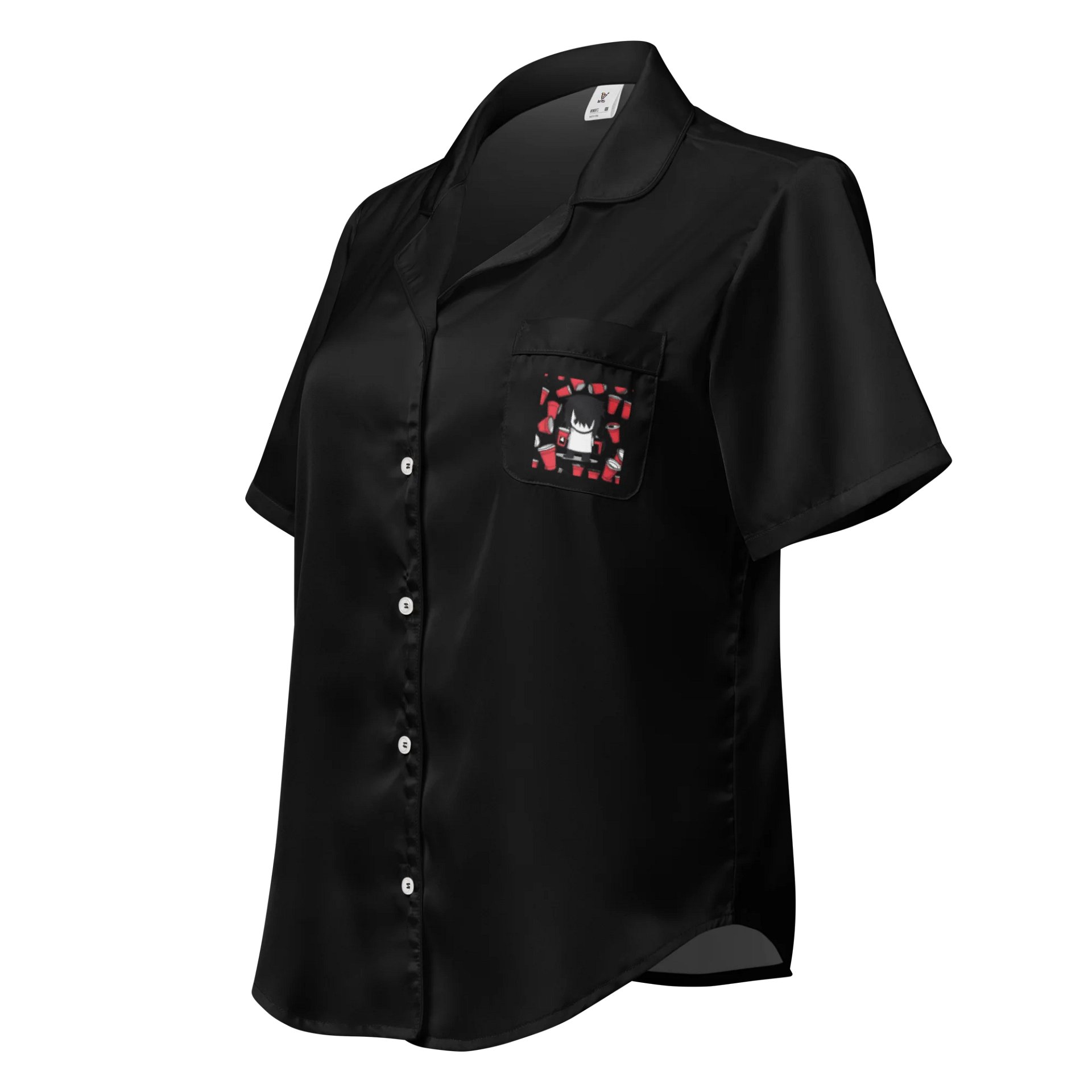 Midnight Silhouette Women's Satin Pajama Top product image (1)