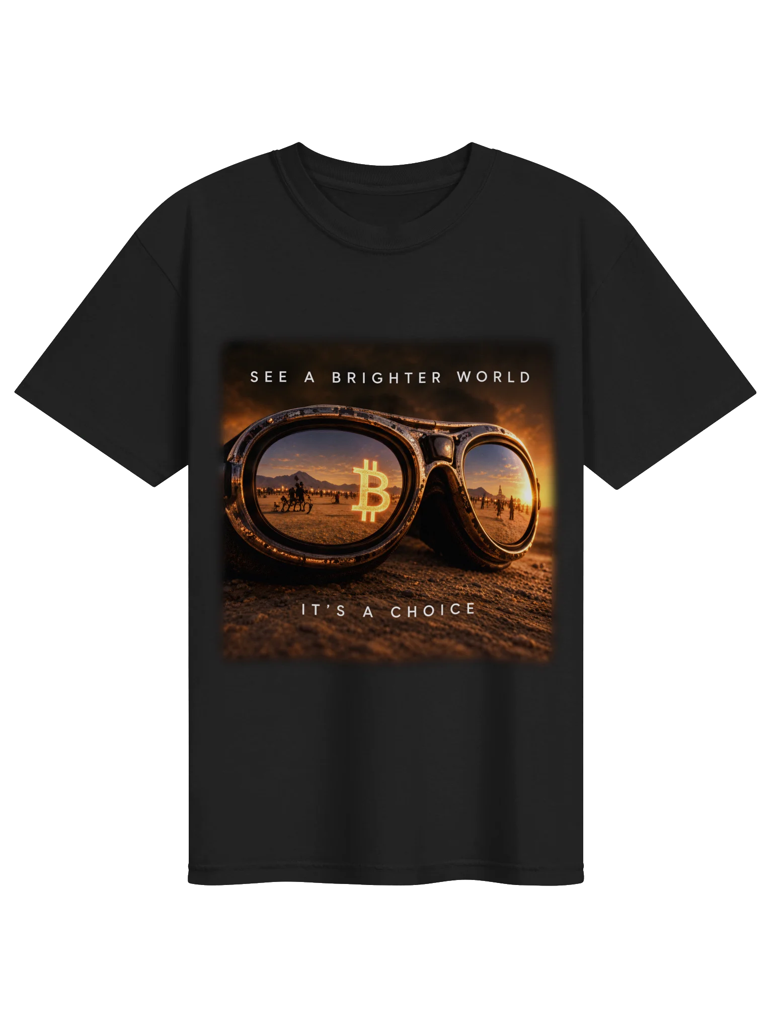 BM Goggles Bitcoin Shirt (Black) product image (1)