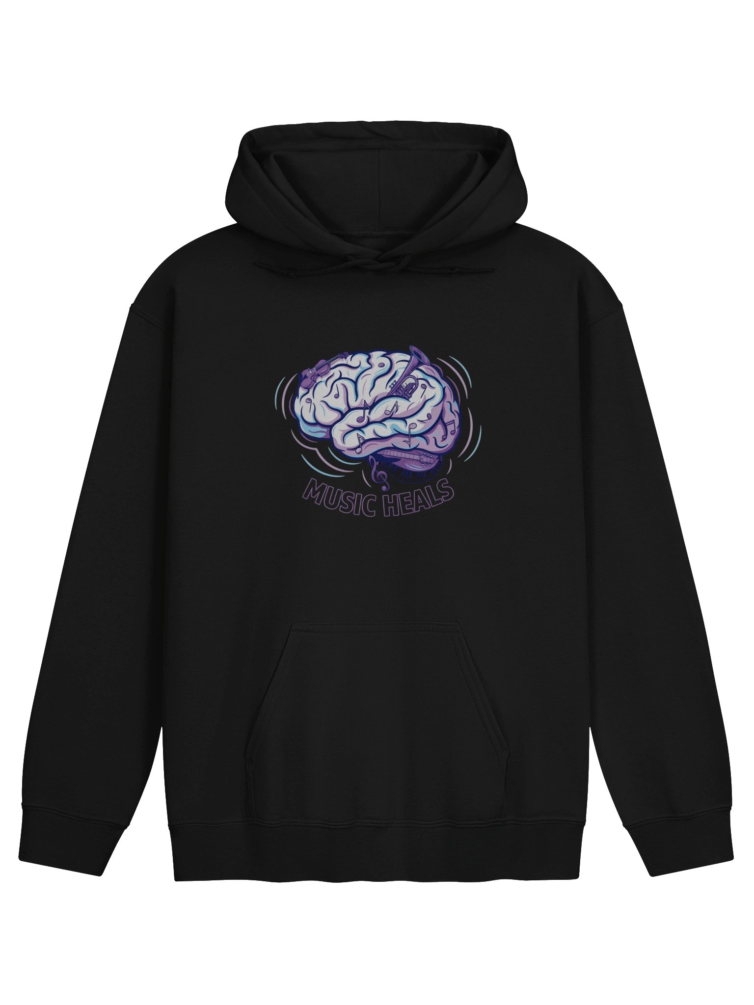 Music Heals Brain Art Hoodie product image (4)