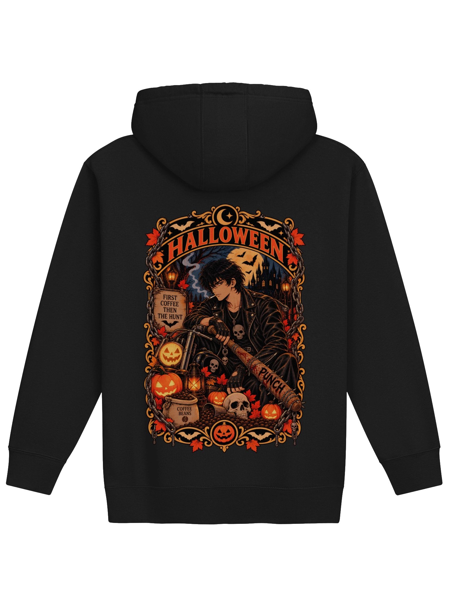 Halloween Biker – First Coffee, Then the Hunt | Women’s Hoodie product image (12)
