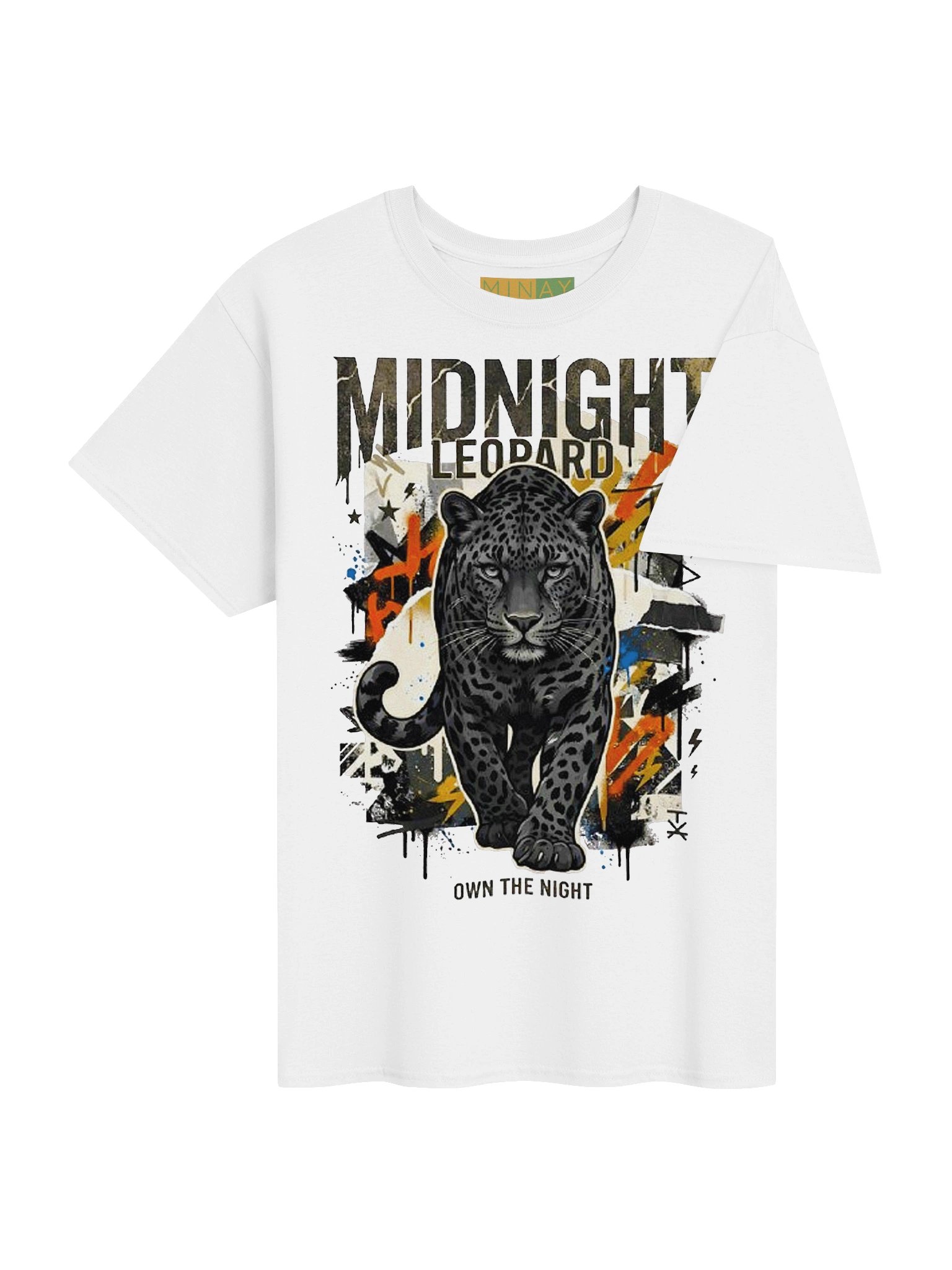 Midnight Leopard Grunge Graffiti Urban Streetwear Tee product image (114)