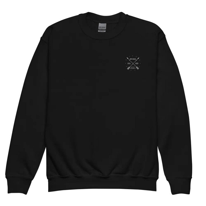 'Work Hard & Stay Humble' Cozy Comfort Youth Crew Neck Sweatshirt product image (1)